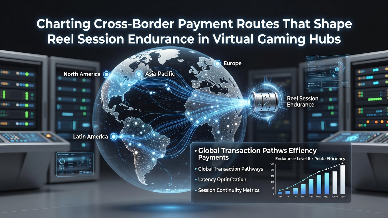Chart comparing session durations across different cross-border payment corridors with regional data points from 2026