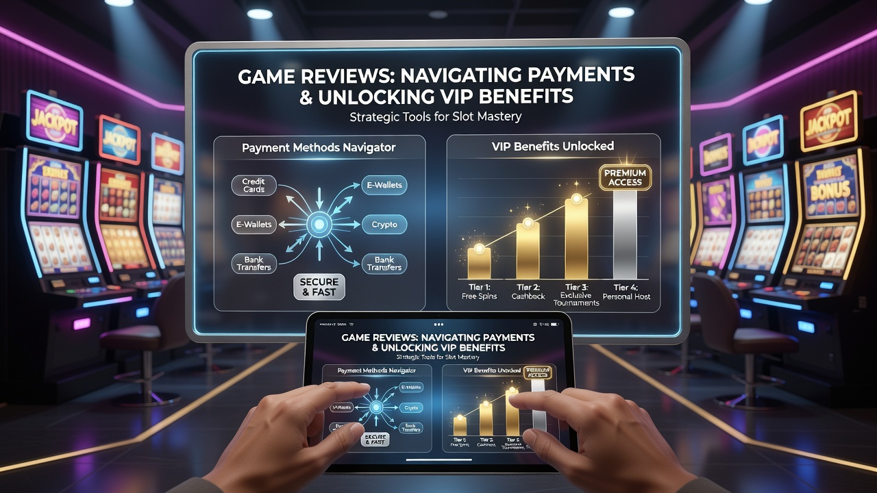 Comparison chart from a slot review highlighting VIP tiers alongside various payment processor options
