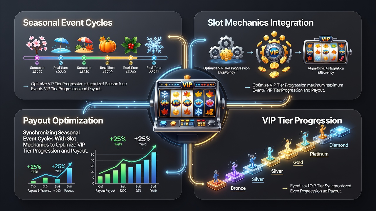 Player dashboard displaying synchronized seasonal rewards calendar and VIP tier milestones
